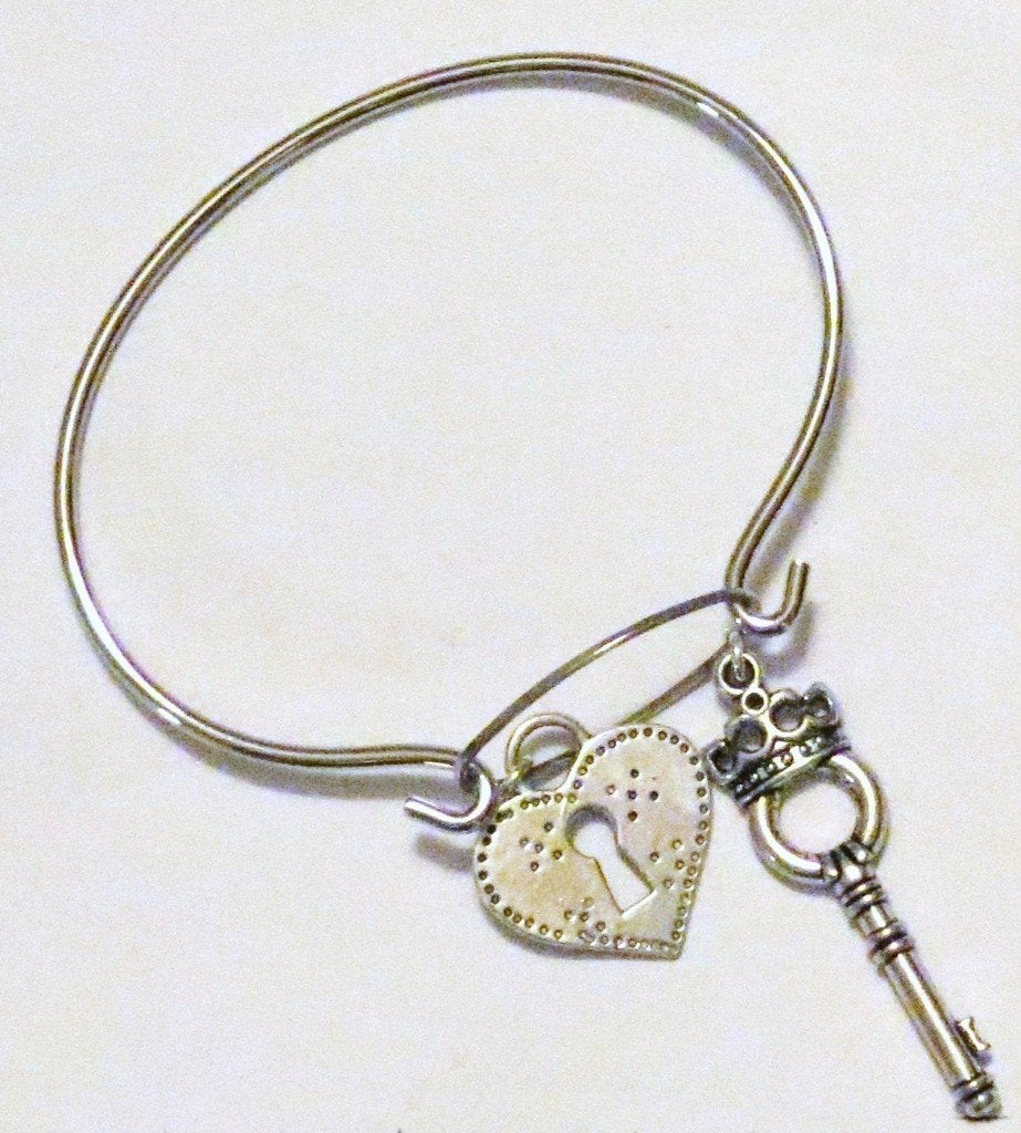 AANBIEDING Metalen armband met hartjeslot en sleutel bedels, Marktplaats@koningsieraden.nl, Overige materialen, Verzenden, Nieuw