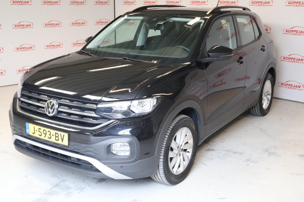 Volkswagen T-Cross 1.0 TSI Life Business NL auto, Appconnect, Auto's, Volkswagen, 95 pk, 620 kg, Zwart, Origineel Nederlands