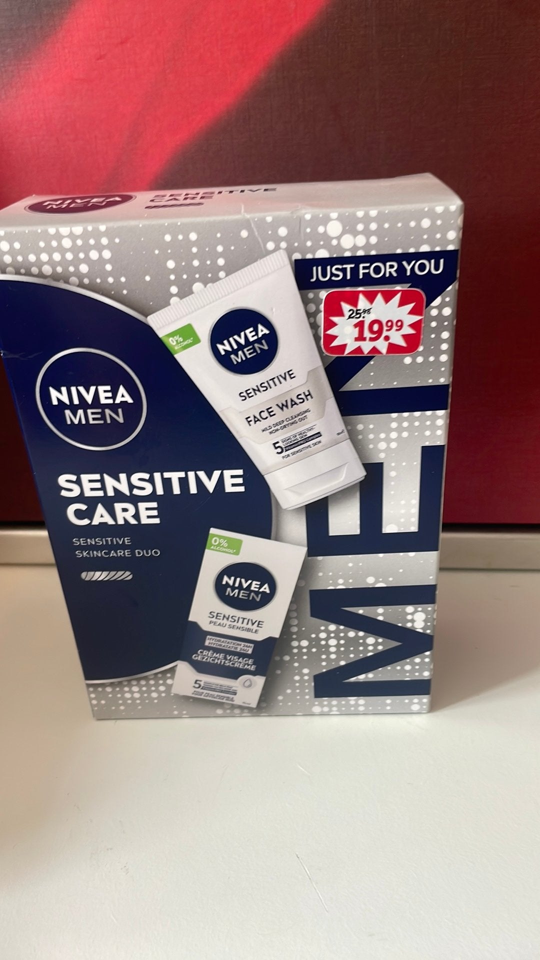 Sensitive skincare duo van Nivea Men, Ophalen of Verzenden, Nieuw, Gehele gezicht, Reiniging