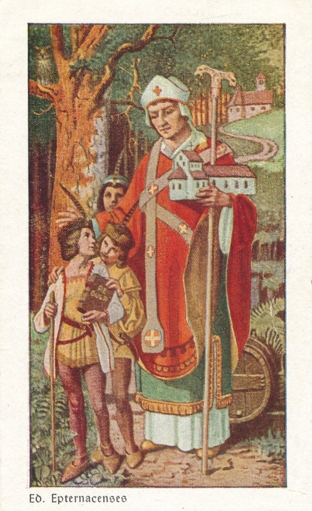 8 Devotieprentjes van de Heilige Willibrord, Ophalen of Verzenden, Zo goed als nieuw, Kaart of Prent, Christendom | Katholiek