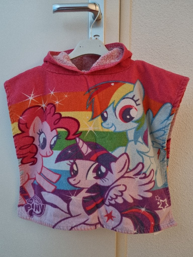 Badcape / badponcho meisjes -- 50 x 100 cm -- My Little Pony, Gebruikt, Meisje, Ophalen of Verzenden, Badponcho