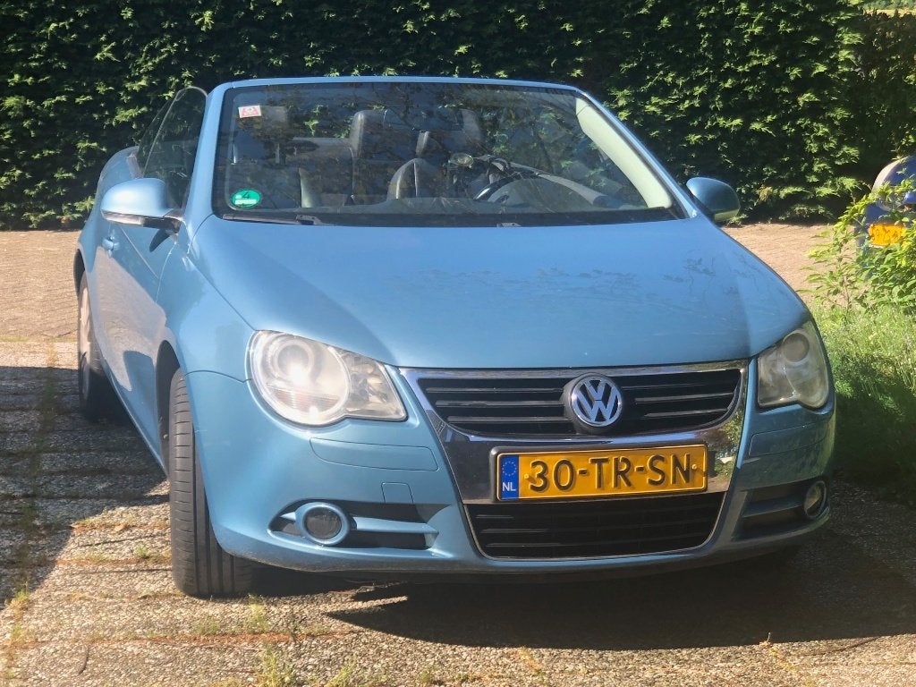 Volkswagen Eos 2.0 16V Tfsi 147KW 2007 Blauw, Auto's, Volkswagen, Voorwielaandrijving, Zwart, 4 cilinders, Handgeschakeld