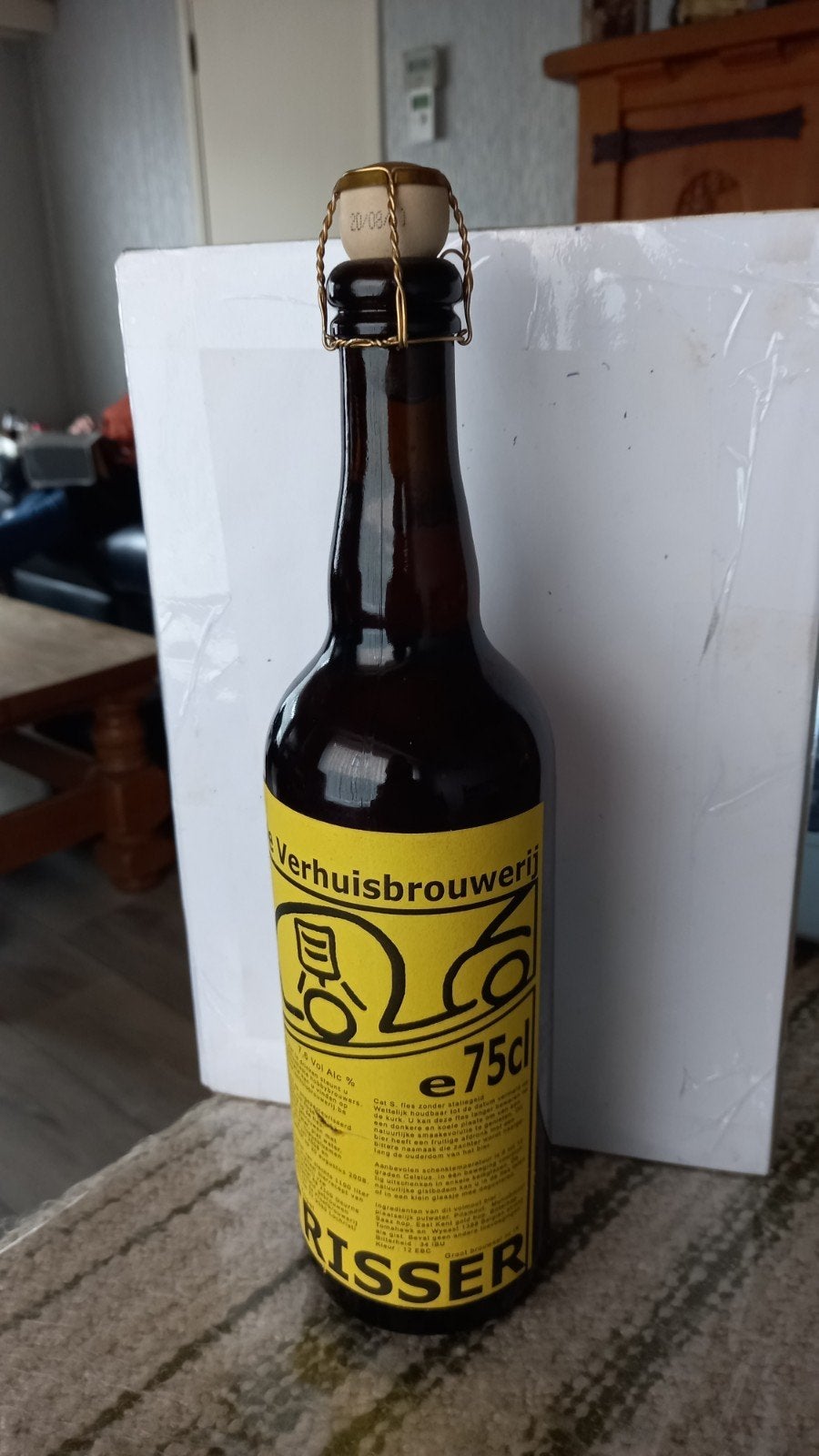 Fles trisser bier van de verhuisbrouwerij, Verzamelen, Ophalen of Verzenden, Flesje(s), Overige merken
