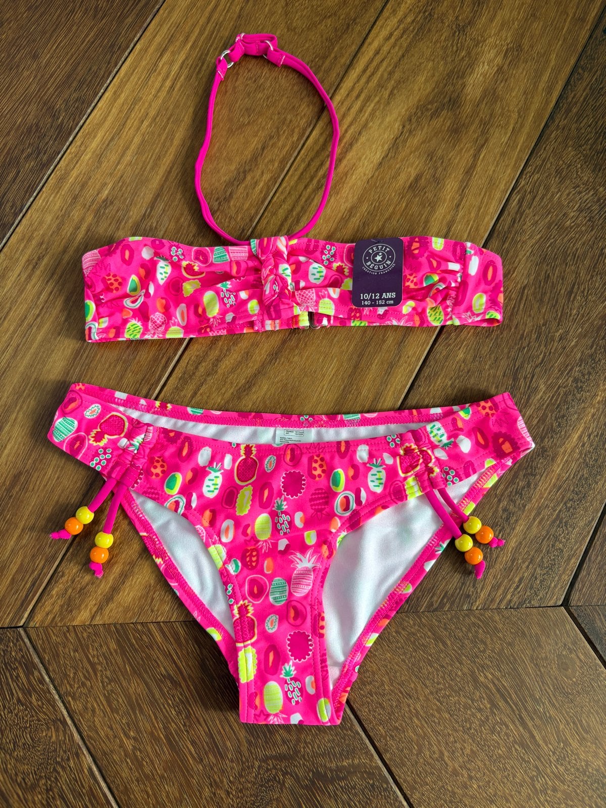 Roze bikini met fruitprint maat 140-152 - NIEUW Petit Béguin, Bikiniset, Meisje, Nieuw, Ophalen of Verzenden