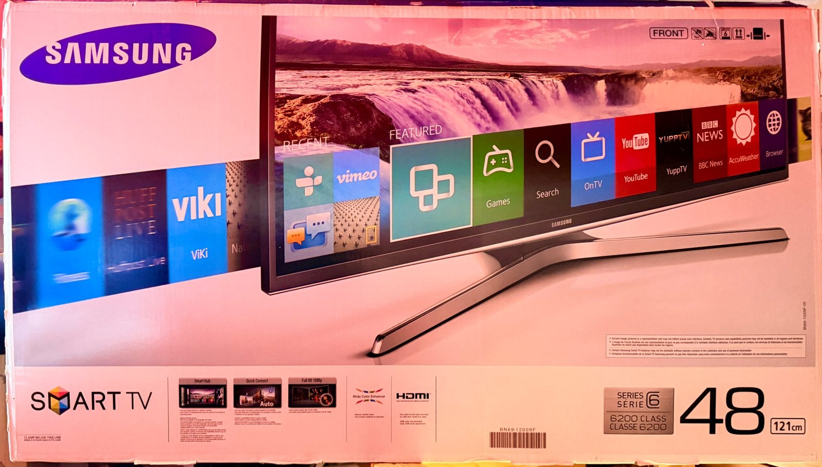 Samsung UE48J6200AWXXN 48 inch Full HD Smart TV, Ophalen of Verzenden, 100 Hz, Samsung, 100 cm of meer