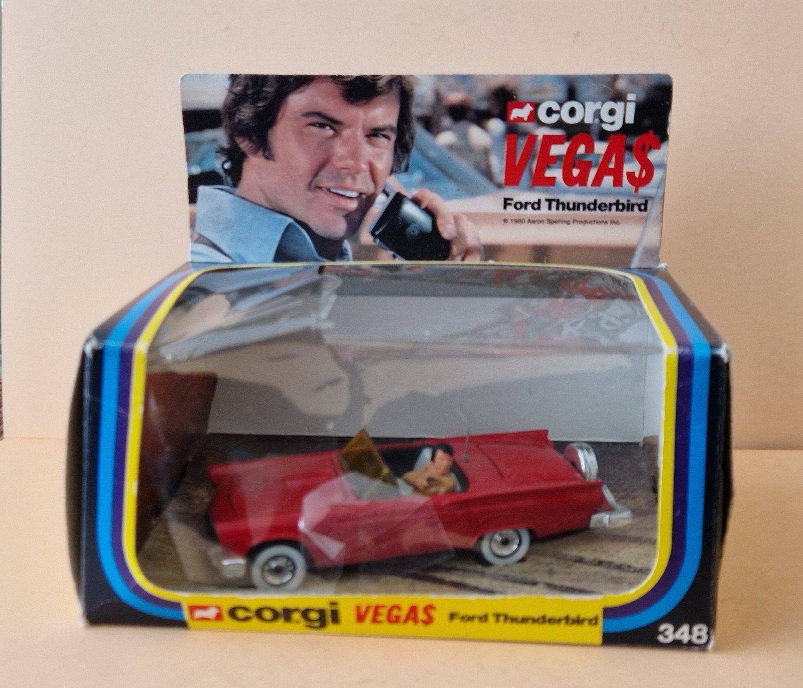 Corgi Toys (348) Vega$ Ford Thunderbird, Hobby en Vrije tijd, Modelauto's | 1:32, Verzenden, Gebruikt, Auto, Corgi