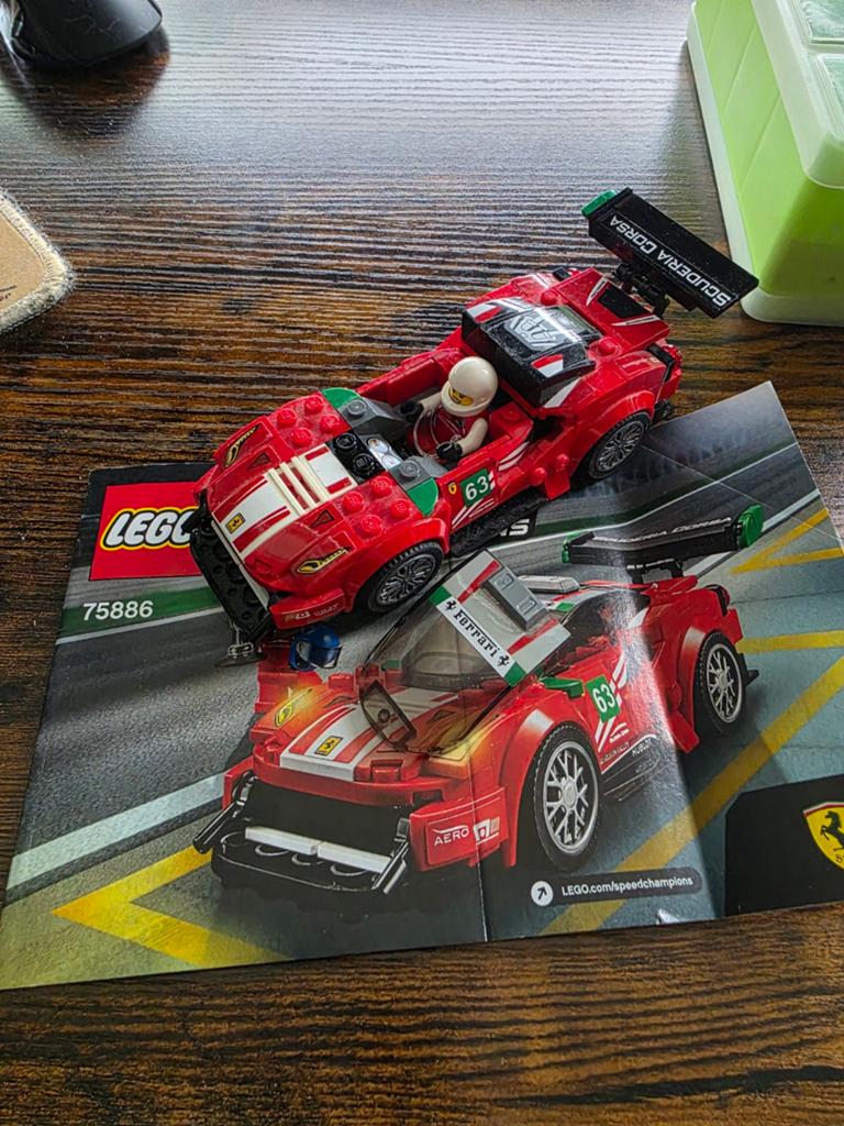 Lego Speed Champions Ferrari 488 GT3 "helaas niet compleet", Kinderen en Baby's, Speelgoed | Duplo en Lego, Gebruikt, Lego, Complete set