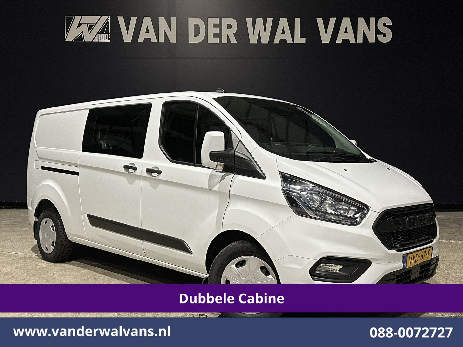 Ford Transit Custom 2.0 TDCI 130pk Automaat L2H1 Dubbele cab, Auto's, Dealer onderhouden, 4 cilinders, Wit, Origineel Nederlands