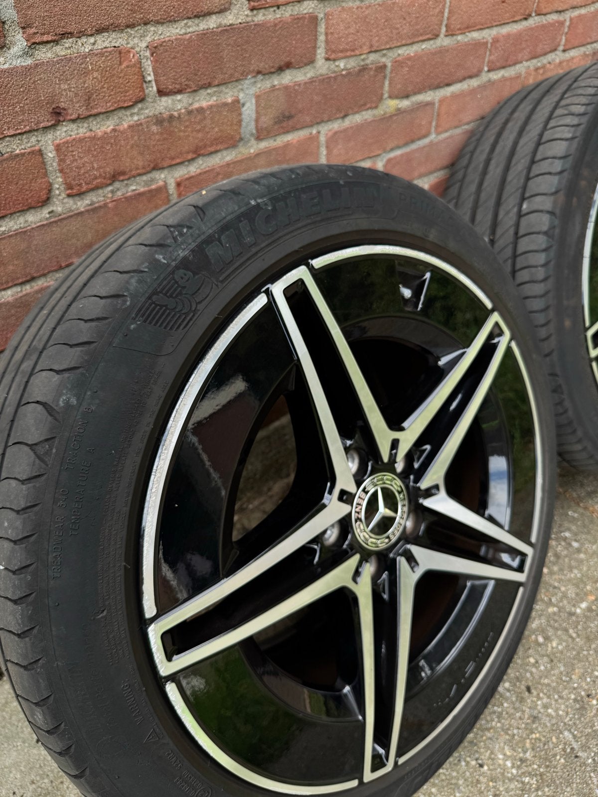 AMG Velgen -Michellin banden- tpmssensoren  18 inch, Ophalen, 18 inch, Gebruikt, 255 mm