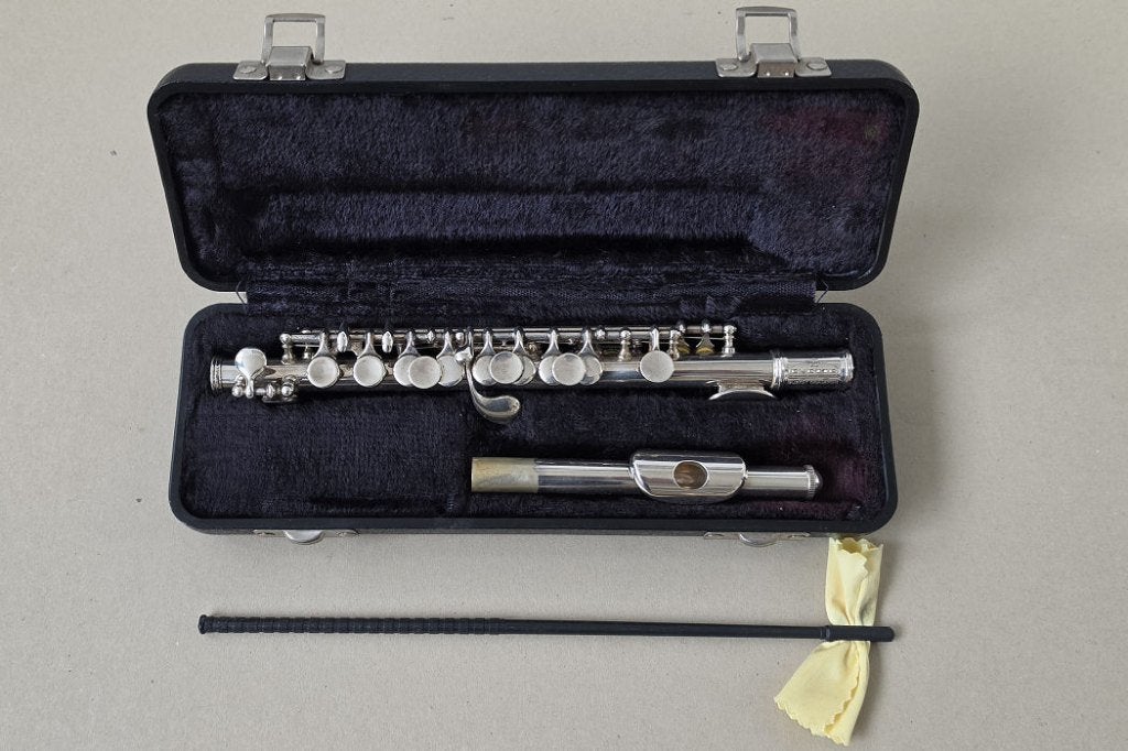 Speelklare Verzilverde Piccolo EVETTE Buffet Crampon 7131816, Ophalen of Verzenden, Gebruikt, Piccolo, Met koffer of tas