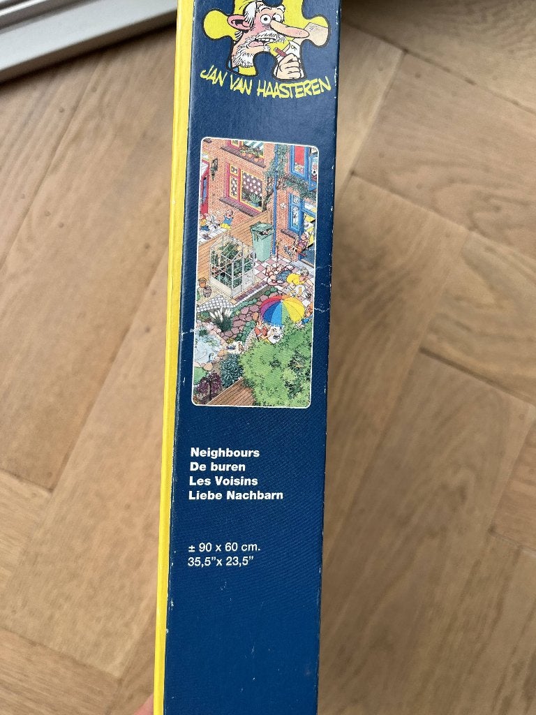 (compleet) 1500 Puzzel Jan van Haasteren - Neighbours, Ophalen of Verzenden, 500 t/m 1500 stukjes, Zo goed als nieuw