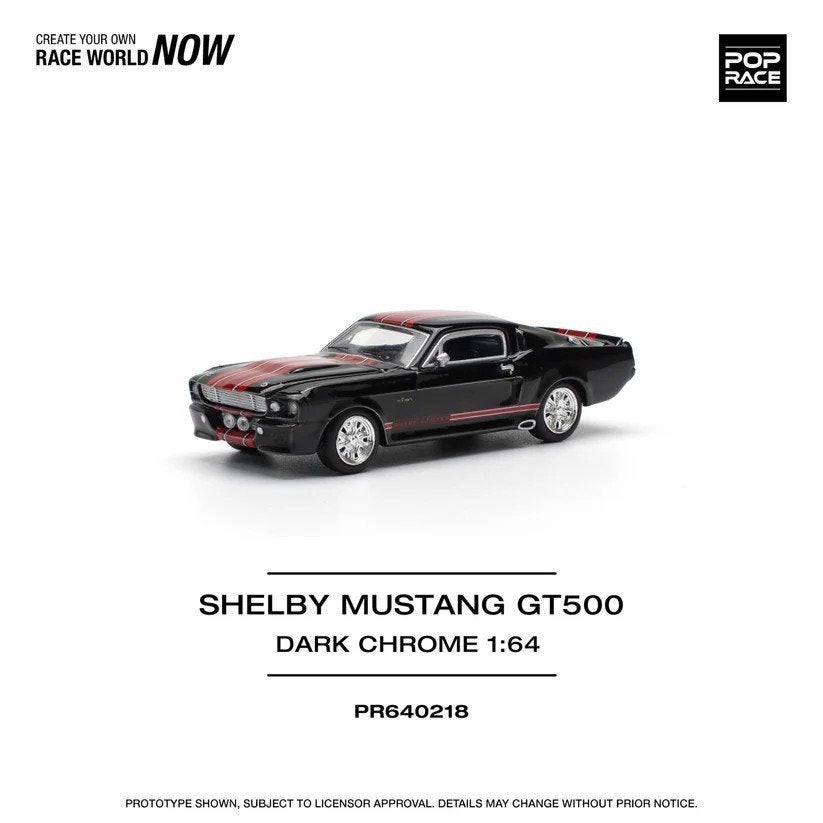 Ford Mustang Shelby GT500 zwart 1:64 Pop Race Pop157, Verzenden, Nieuw, Auto
