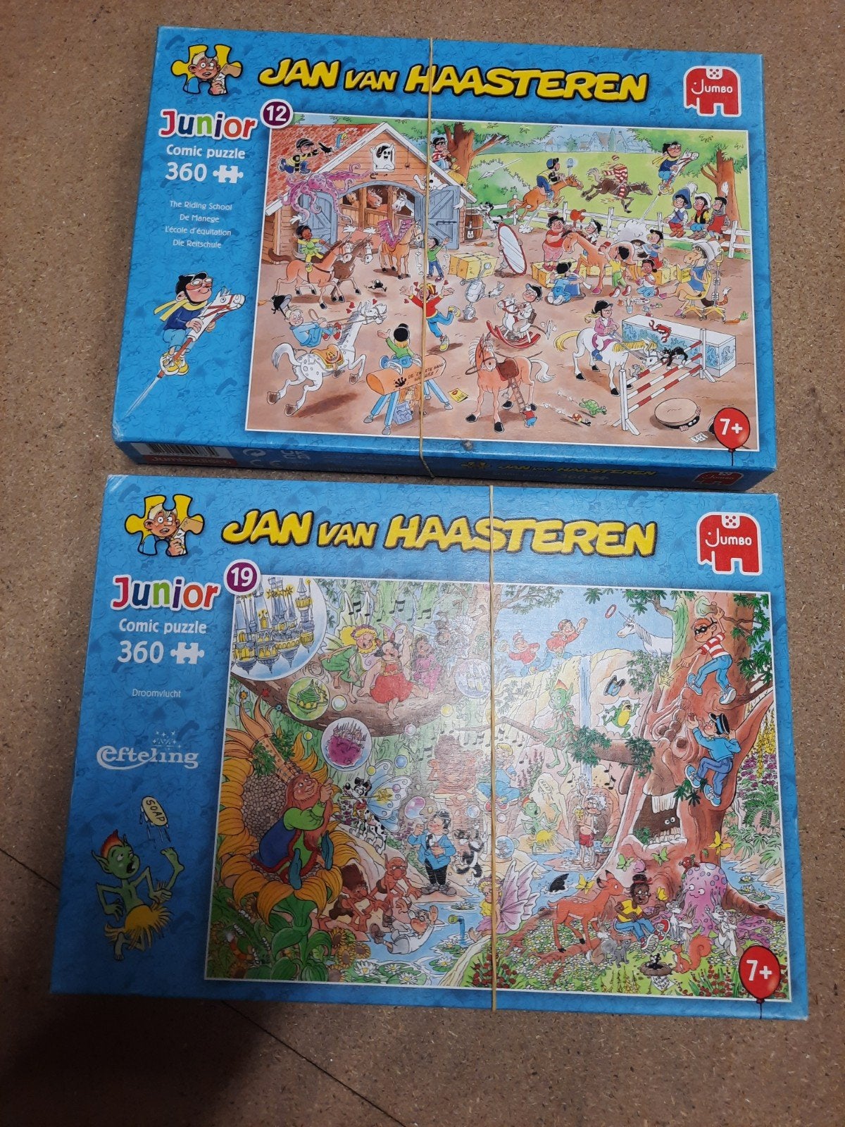 Jan van Haasteren- Junior- 2 soorten, Ophalen, Minder dan 500 stukjes, Zo goed als nieuw