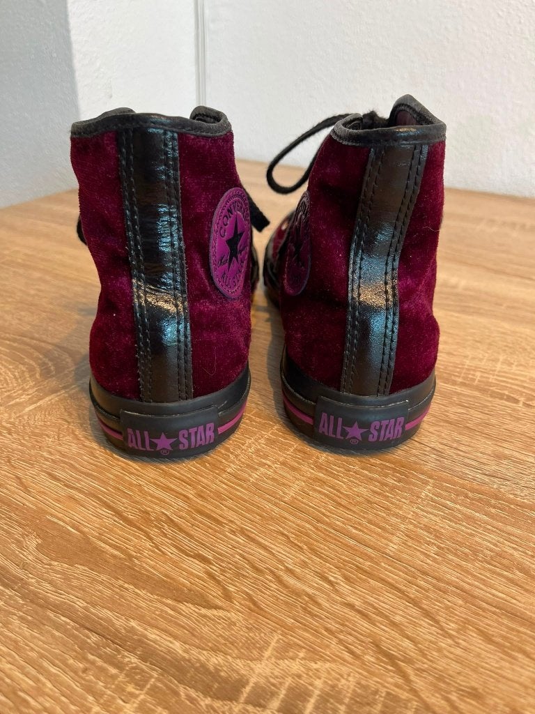 Converse Taylor All Star Velvet in bordeaux fluweel maat 39, Con, Ophalen of Verzenden, Converse All Stars, Converse