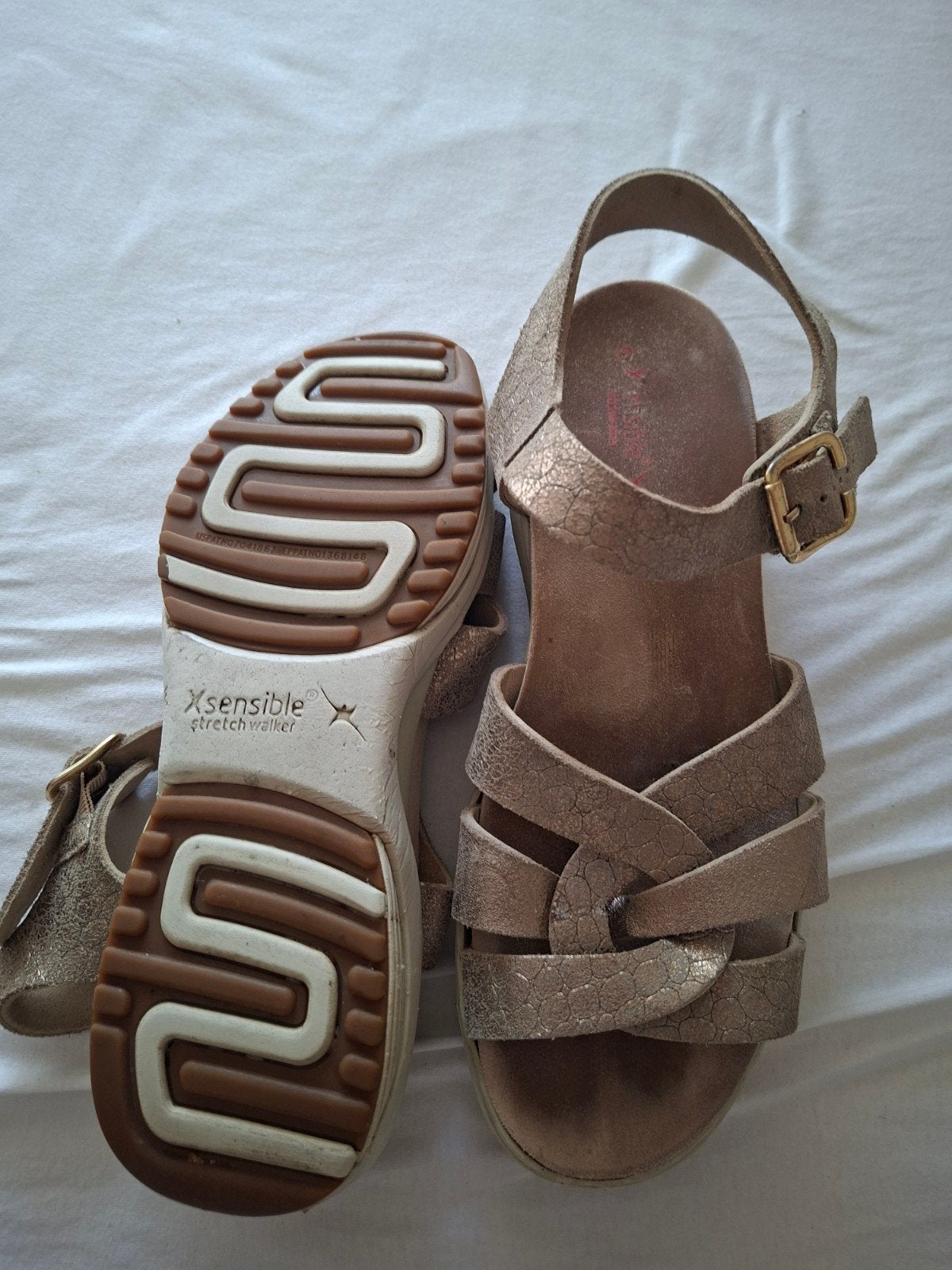 Xsensible Stretchwalker Sandalen Maat 41echt leer, Kleding | Dames, Xsensible, Zo goed als nieuw, Wandelschoenen, Ophalen of Verzenden
