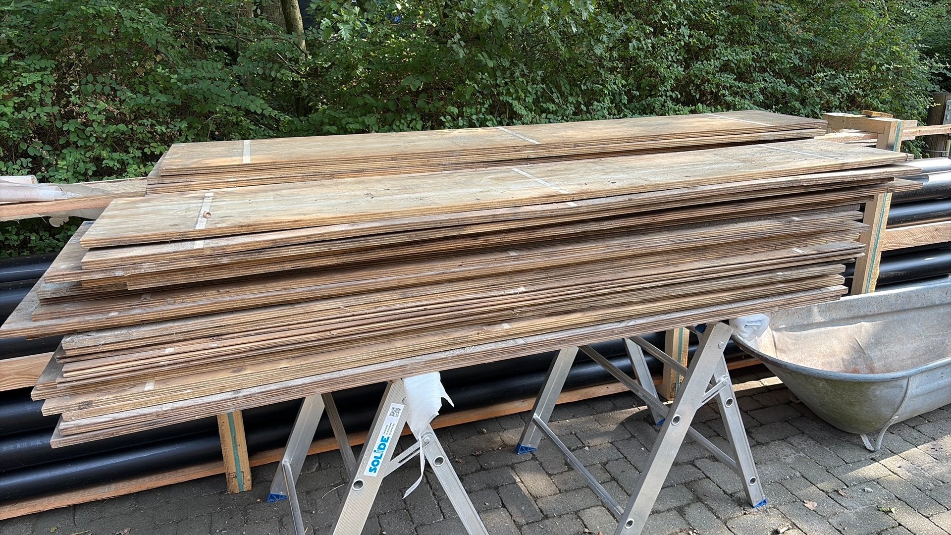 Stroken underlayment, Tuin en Terras, Ophalen, Gebruikt, 180 tot 250 cm, Overige typen