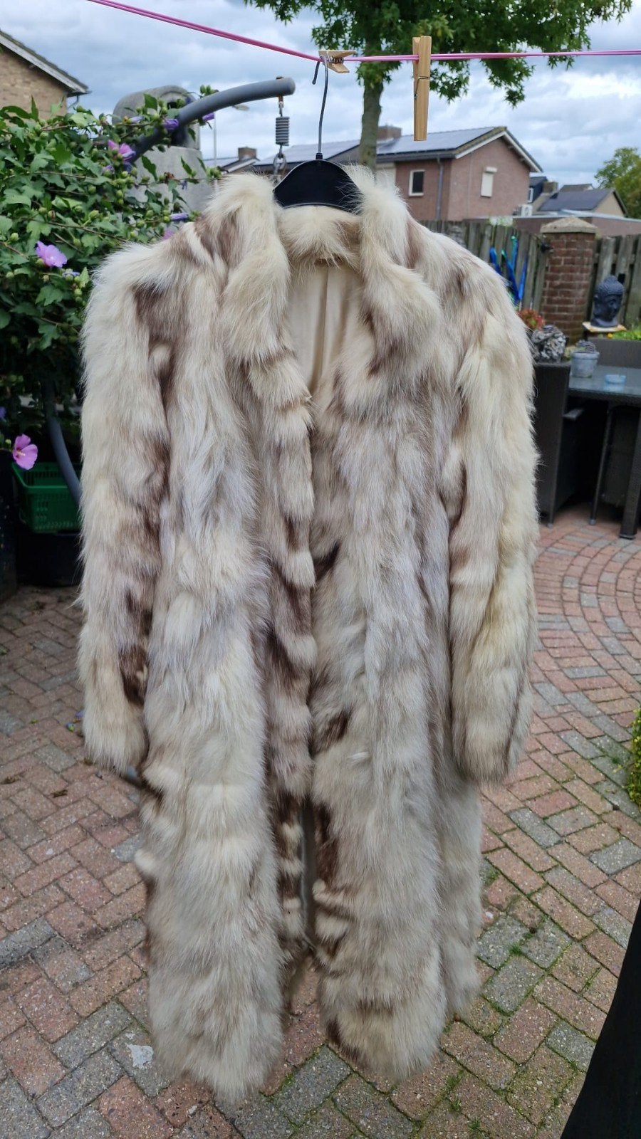 vosse bontjas mt 40, Kleding | Dames, Ophalen of Verzenden, Zo goed als nieuw, Maat 38/40 (M), Beige