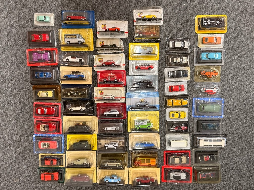 60x Tijdschriftmodellen Norev Hachette Citroen Fiat etc 1:43, Hobby en Vrije tijd, Ophalen, Gebruikt, Auto, Norev