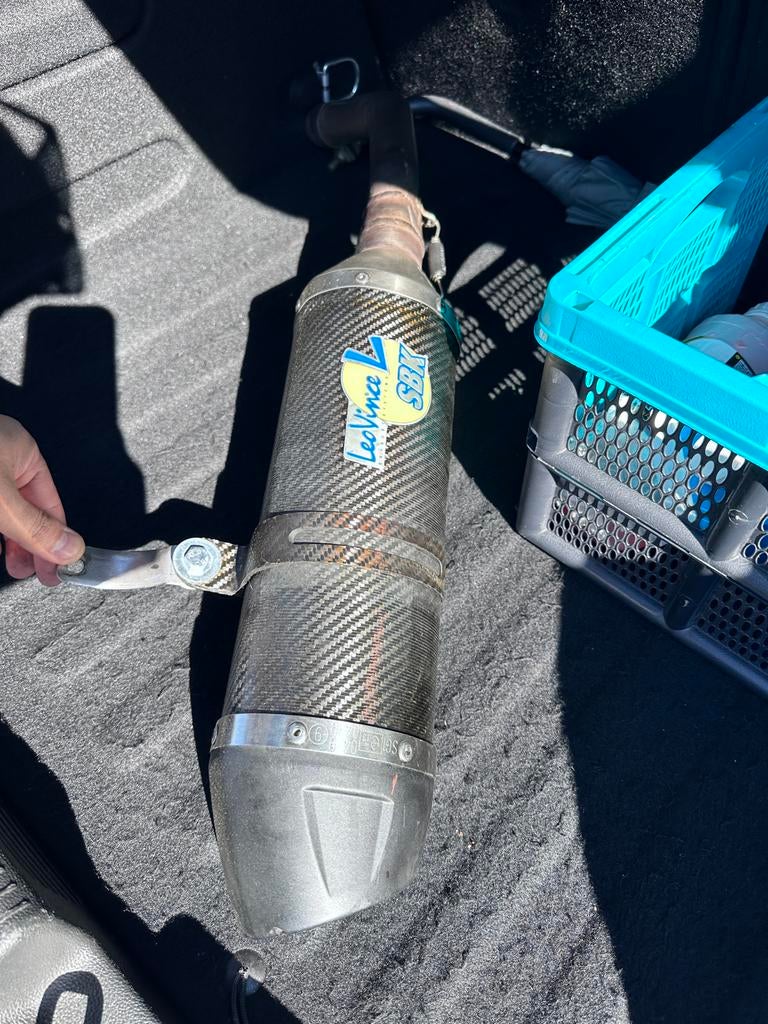 LeoVince SBK Carbon Uitlaatdemper - Gebruikt, Ophalen of Verzenden, Gebruikt