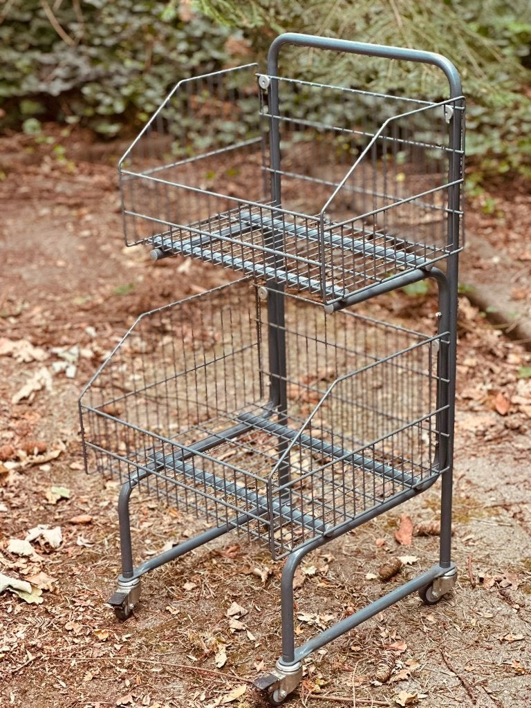 Draadmand Op Wielen Metalen Serveerwagen Gaasmand, Ophalen, Gebruikt