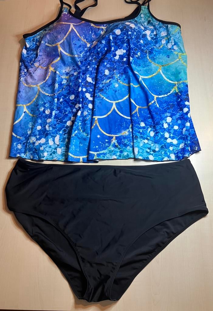 Nieuw! Tankini, maat 3XL, Kleding | Dames, Grote Maten, Ophalen of Verzenden, Nieuw, Blauw, Lingerie of Zwemkleding