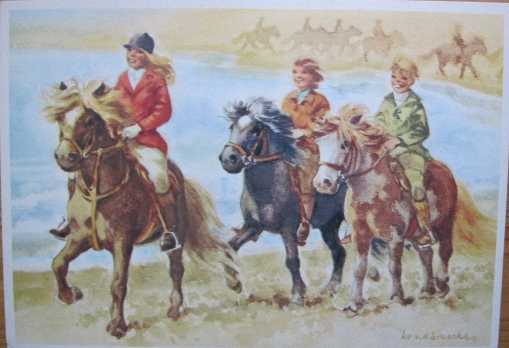 Voor het kind - ponyrijden op het strand - 1980 - nieuw, Verzenden, 1960 tot 1980, Ongelopen, Overige thema's