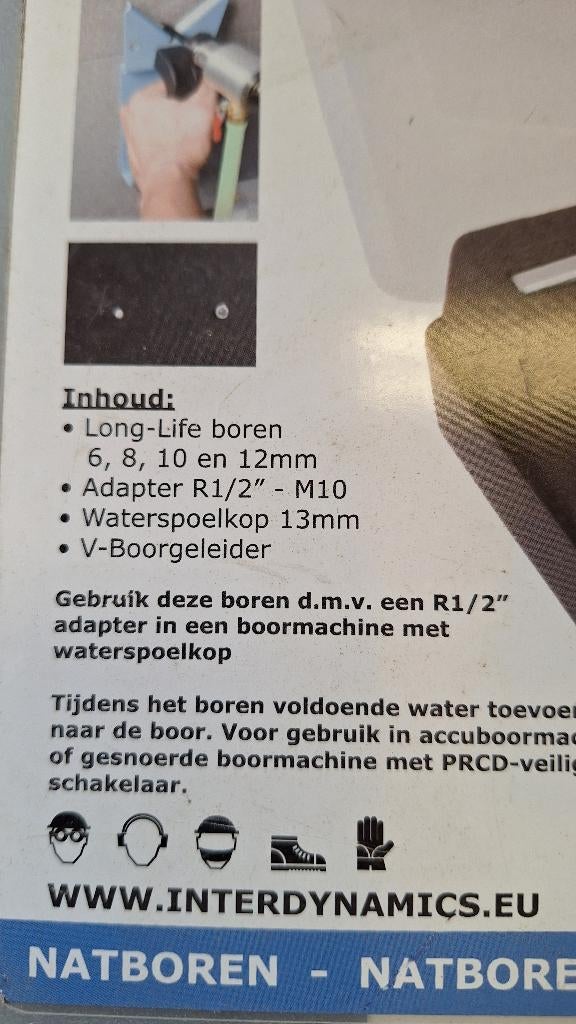 InterDynamics Diamant borenset boor set centreerset. NIEUW!, 60 cm of meer, Nieuw, Minder dan 5 m², Wandtegels