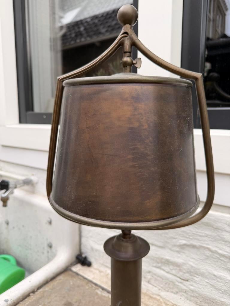 Antieke koperen lamp - Klassieke staande verlichting, Ophalen, Koper