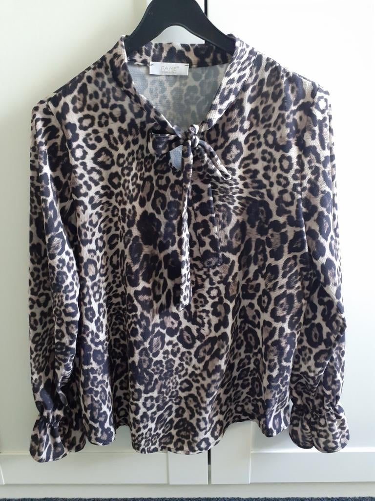 Top met tijgerprint, ZGAN, maat S, Fame, Bruin, Ophalen of Verzenden, Zo goed als nieuw