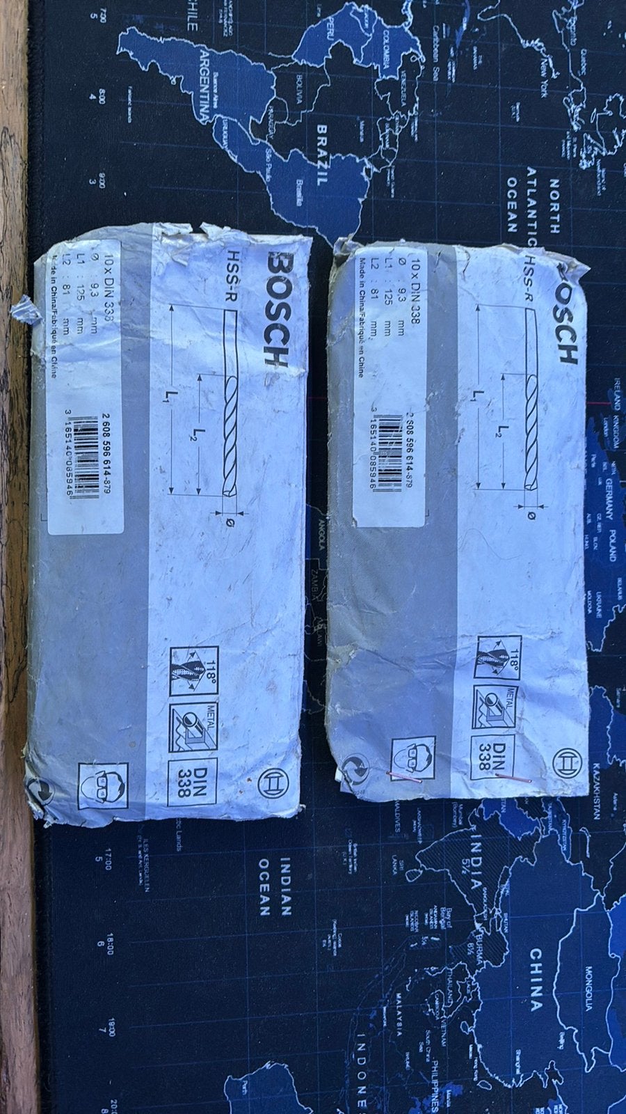 2x bosch zakjes met 10 x metaalboor hss 9,3 mm 20 boren, Ophalen of Verzenden, Nieuw