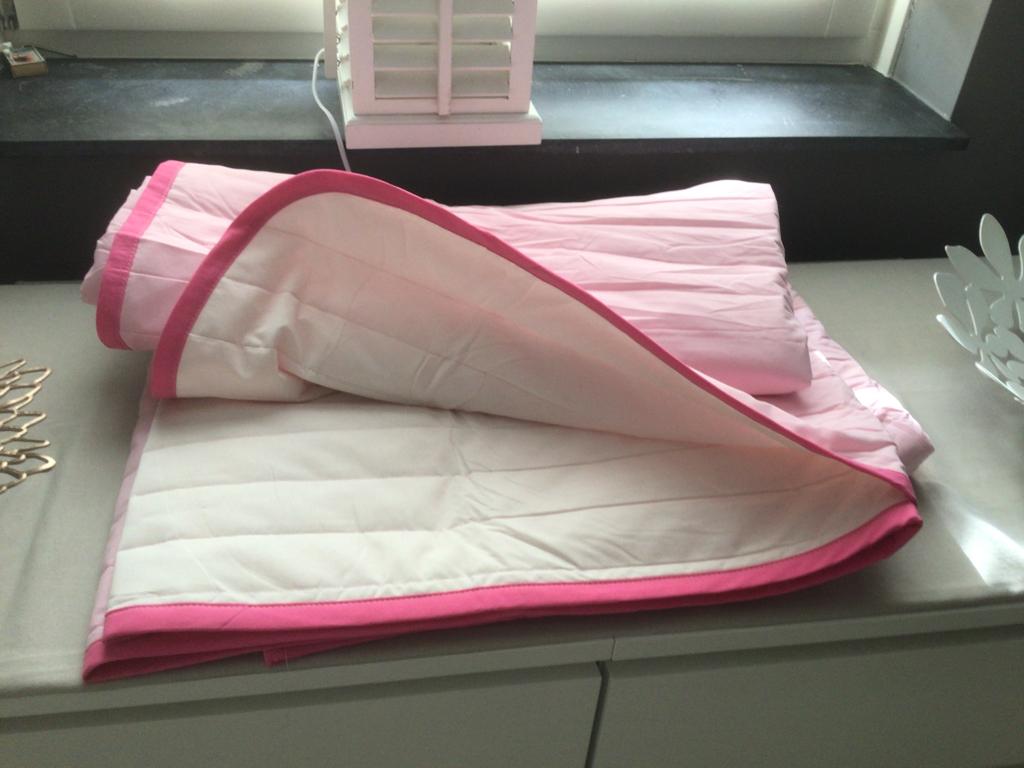 Nieuw Ikea vetejordfly roze sprei klein scheurtje, Ophalen, Eenpersoons, Overige typen, Nieuw