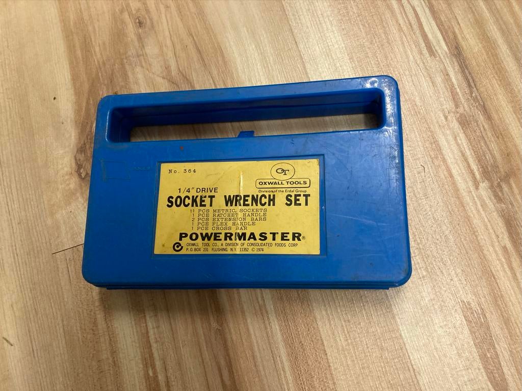 Vintage Powermaster 1/4" Dopsleutelset in Koffer, Ophalen of Verzenden, Zo goed als nieuw