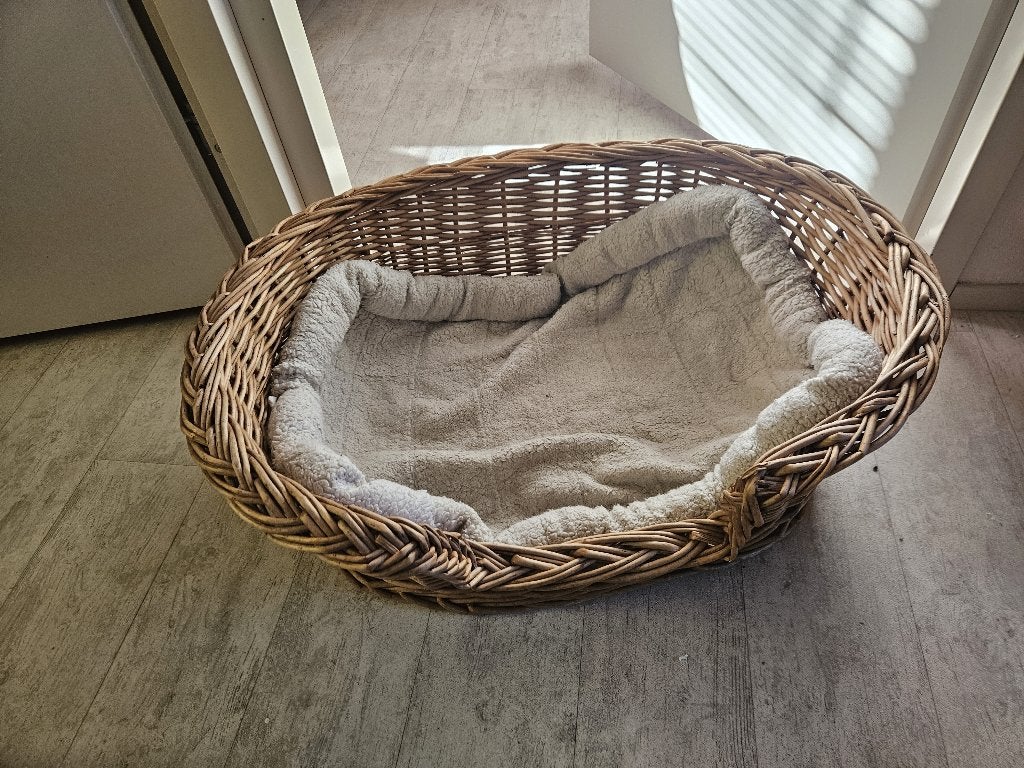 Rieten hondenmand, Ophalen, Zo goed als nieuw, Riet