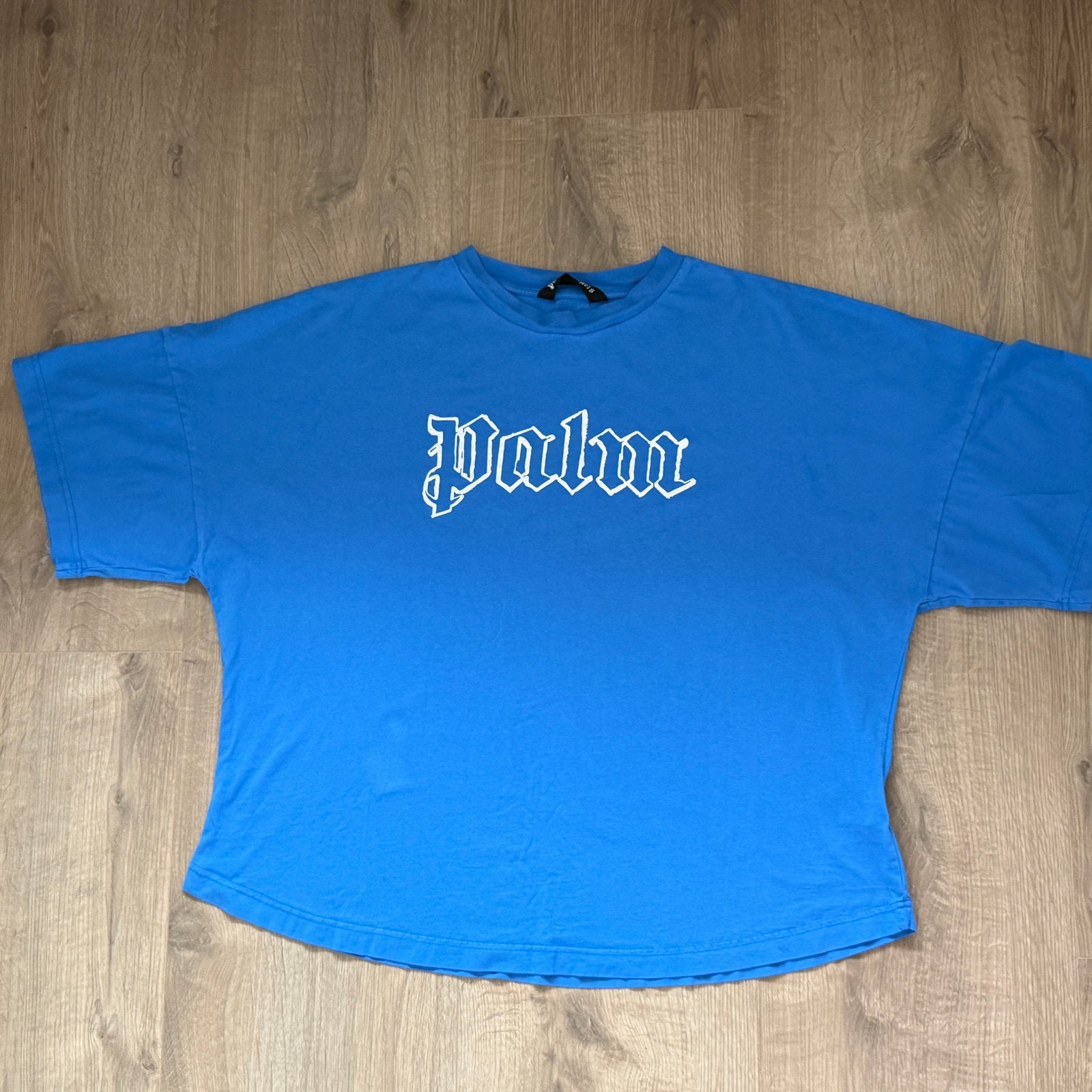 Origineel Palm Angels T-shirt Blauw Maat XXL, Blauw, Maat 46/48 (XL) of groter, Ophalen of Verzenden, Zo goed als nieuw
