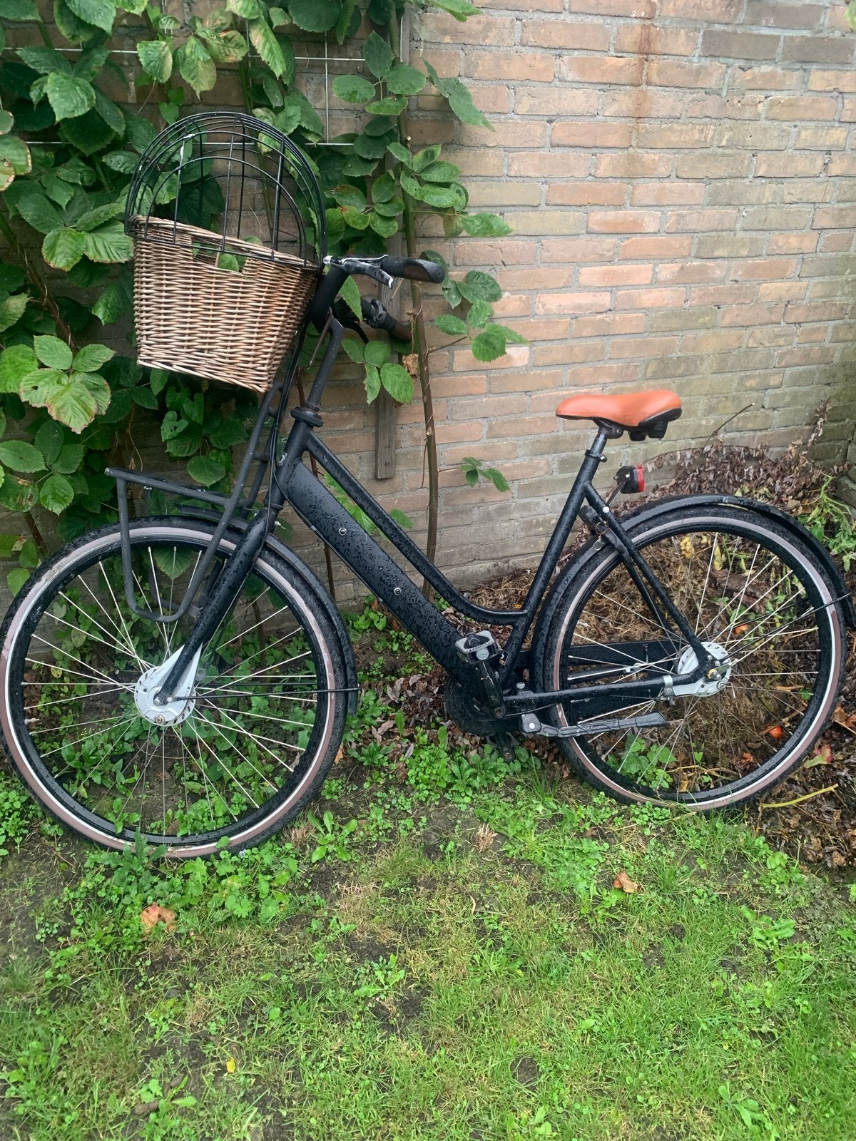 Zwarte damesfiets met mand, Fietsen en Brommers, Trommelrem, Ophalen, Overige merken, 53 tot 56 cm