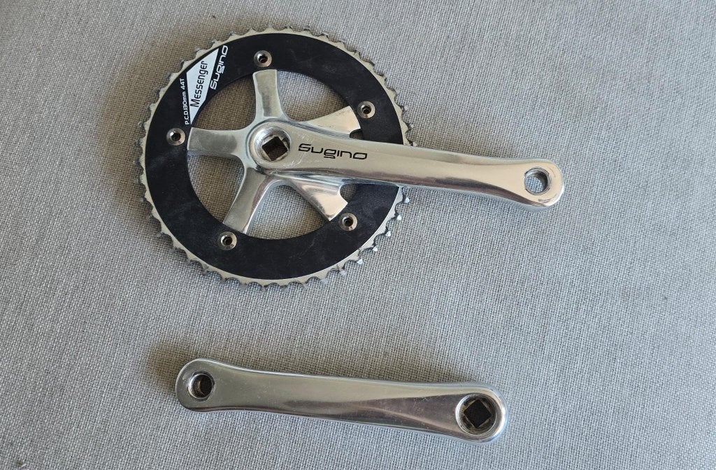 Sugino Messenger 44T 130mm P.C.D, Fietsen en Brommers, Crankstel of Pedalen, Gebruikt, Overige materialen, Sugino