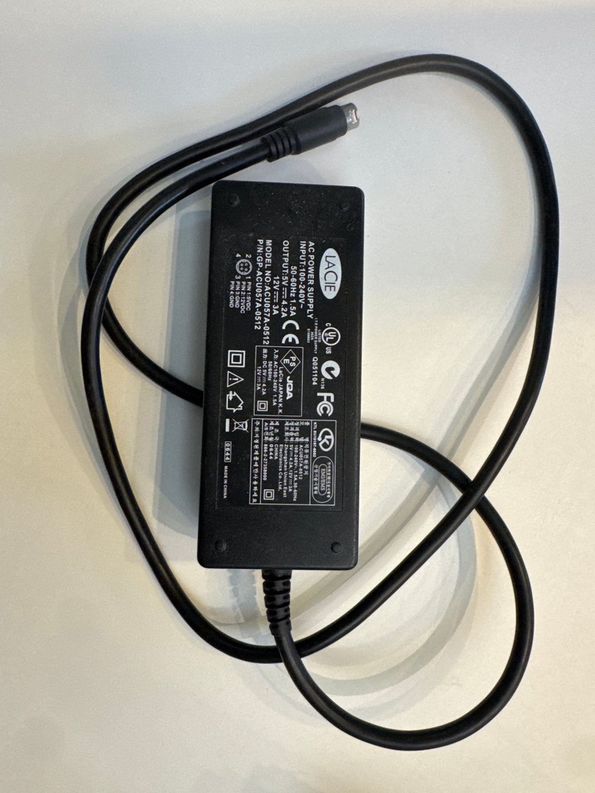 LaCie AC-adapter (model ACU057A-0512), Ophalen of Verzenden, Gebruikt