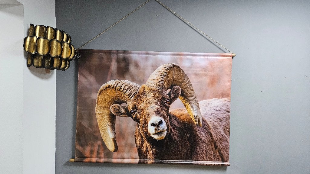 Wanddoek met Ram, Ophalen, Meerkleurig, 92 cm, 126 cm