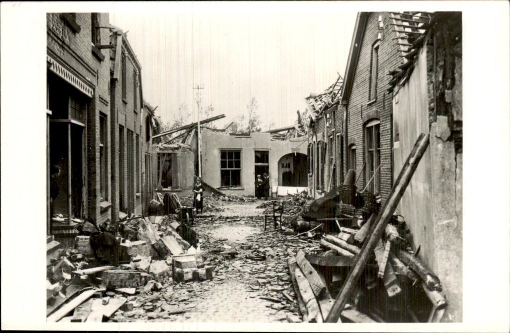 Borculo - Straat - Stormschade, Ophalen of Verzenden, 1960 tot 1980, Ongelopen, Gelderland