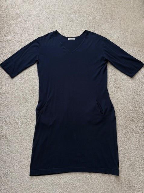 jurk L katoen/zijde, Blauw, Maat 42/44 (L), Ophalen of Verzenden, Zo goed als nieuw