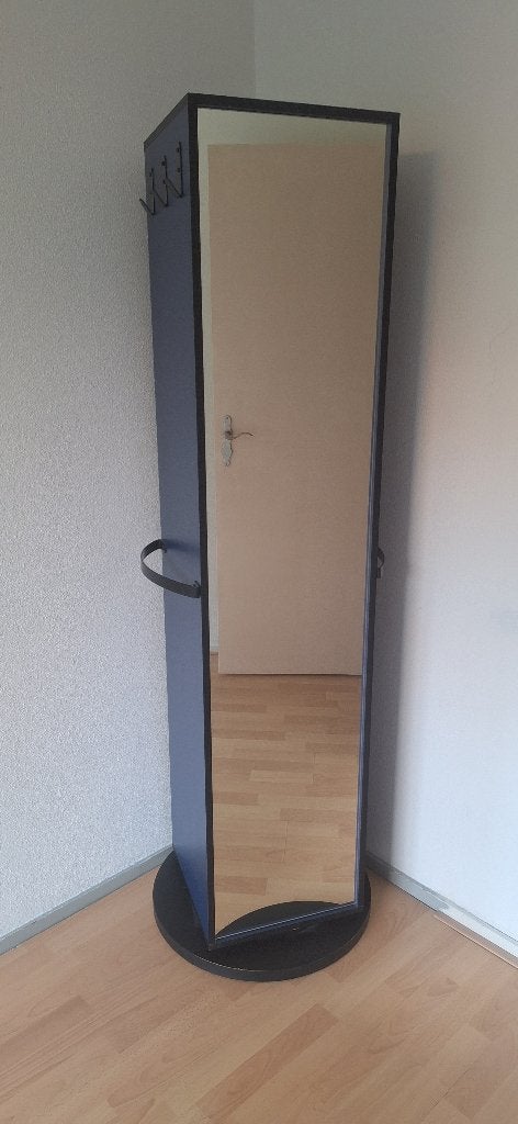 Draaibare spiegelkast met kapstok en opbergruimte, Ophalen, Overige materialen, Minder dan 50 cm, Gebruikt