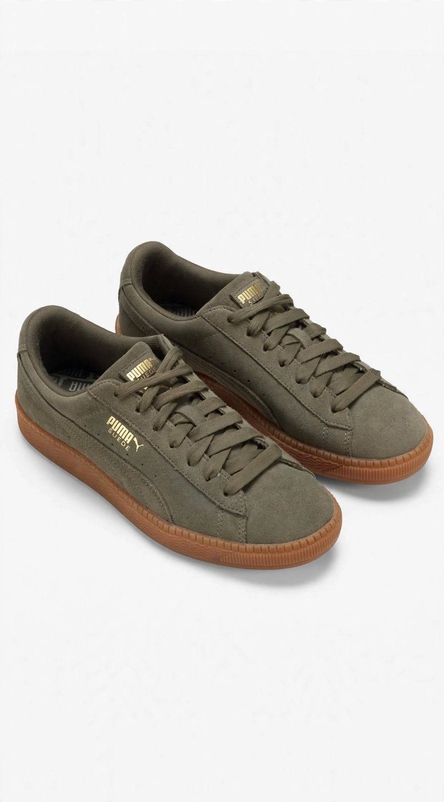 Puma Suede Classic - Maat 39 - Olijfgrijs Suède, Kleding | Dames, Ophalen of Verzenden, Groen, Sneakers of Gympen, Zo goed als nieuw