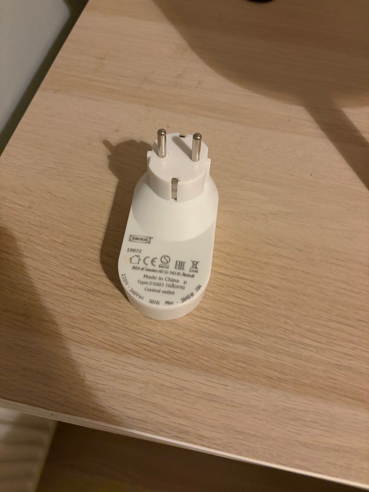 IKEA TRÅDFRI Slimme Stekker - Smart Home Stopcontact, Huis en Inrichting, Wit, Kunststof, Smart home compatibel, Zo goed als nieuw