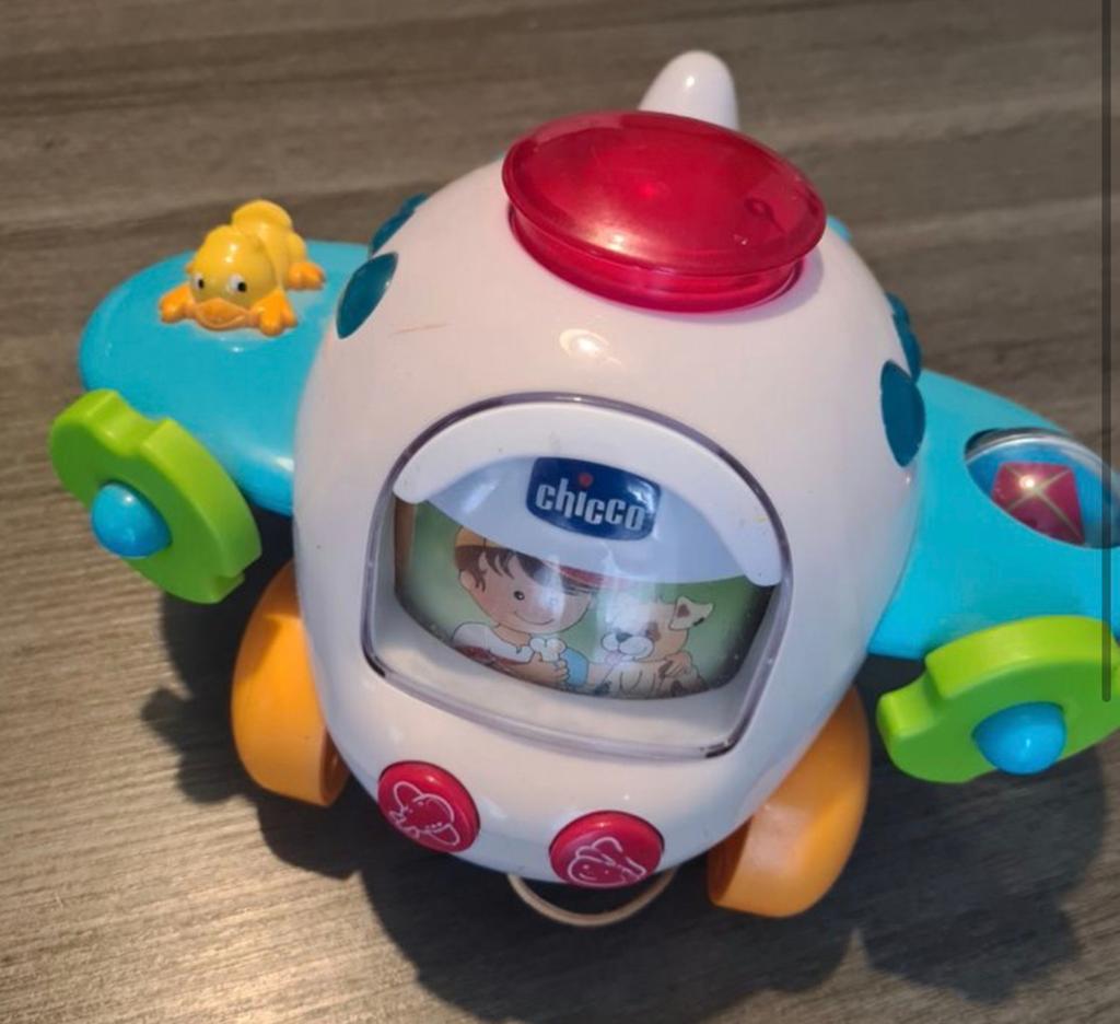 Chicco Spekend Vliegtuig met Geluid en Wieltjes, Ophalen of Verzenden, Overige typen, Met geluid