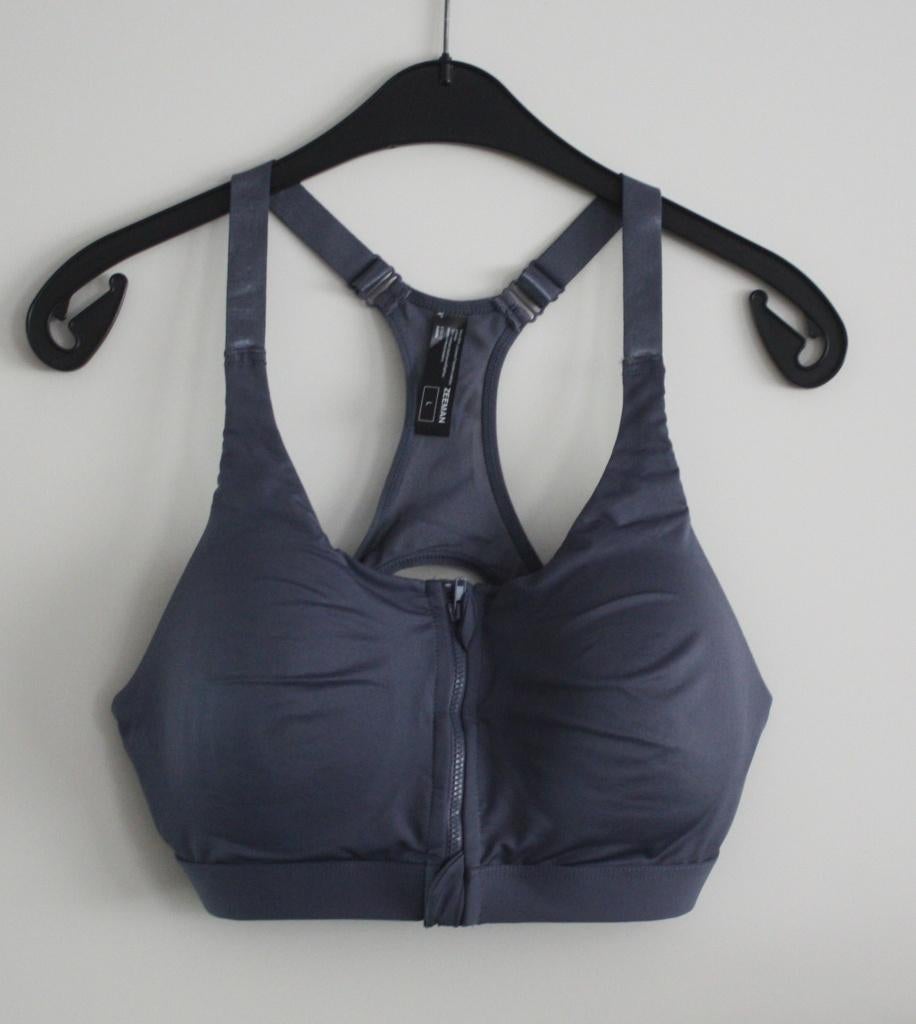 grijze sport bh maat l, Maat 42/44 (L), Ophalen of Verzenden, Fitness of Aerobics, Grijs