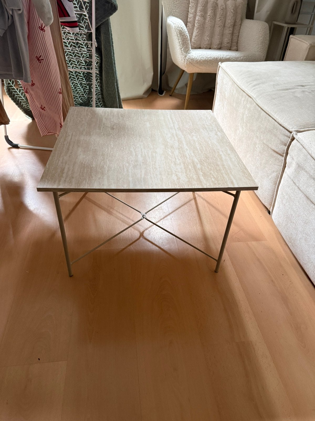 Bijzettafeltje 60x60, Ophalen, 50 tot 75 cm, Vierkant, 50 tot 100 cm