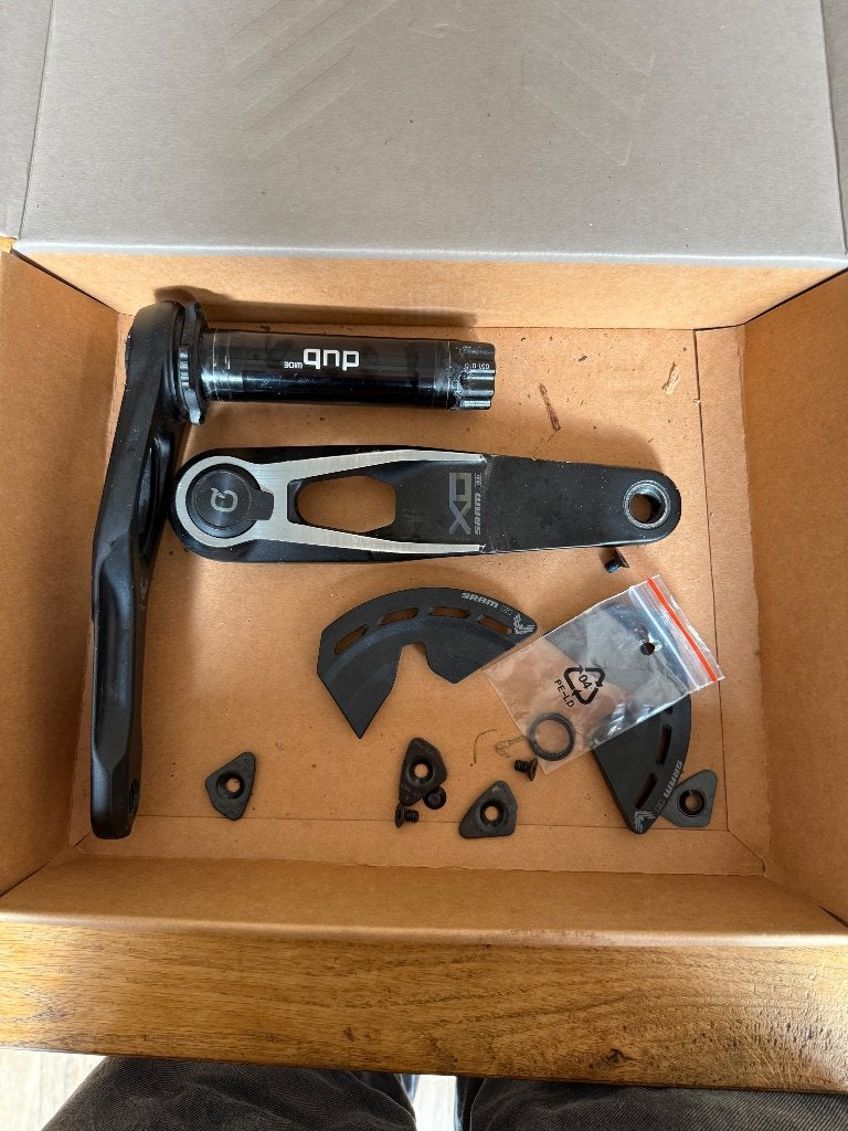 SRAM X0 transmission DUB Crankstel 175mm met vermogensmeter, Crankstel of Pedalen, Ophalen of Verzenden, Zo goed als nieuw, SRAM