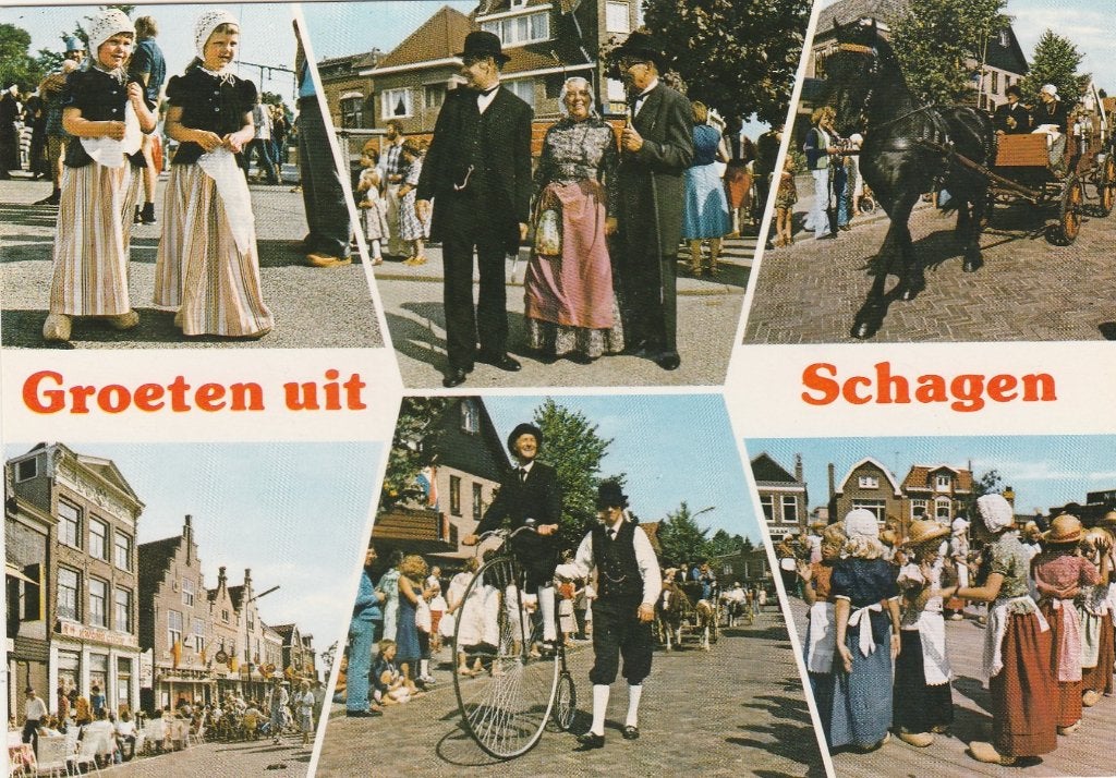 SCHAGEN Westfriese Markt Groeten, Verzenden, 1960 tot 1980, Ongelopen, Noord-Holland