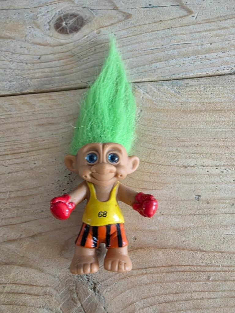 Retro Trollenpop Bokser - Groen haar & Bokshandschoenen, Verzamelen, Ophalen of Verzenden, Zo goed als nieuw