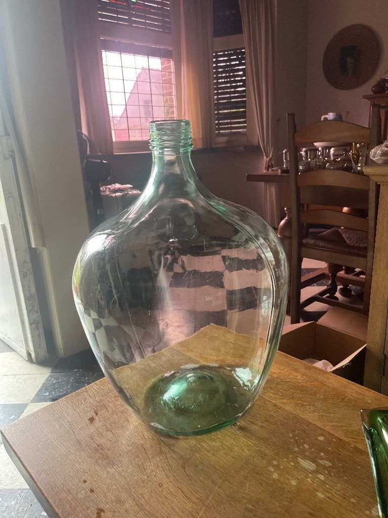 Gistfles/ damme jeanne, Ophalen, 55 cm, Groen, Glas